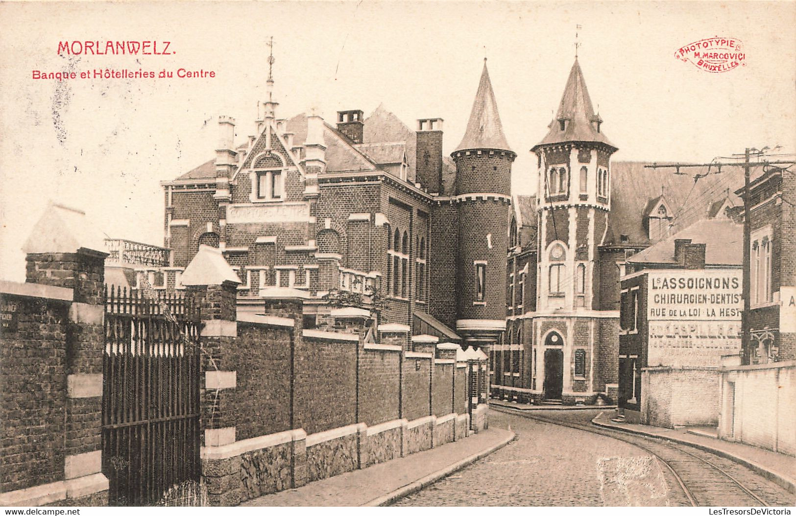 Belgique - Morlanwelz - Banque Et Hôtelleries Du Centre - Pht. Marcovini - Ls Assoignons- Carte Postale Ancienne - Morlanwelz
