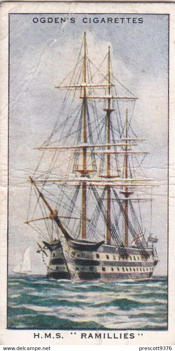 Smugglers & Smuggling 1932  - 23 HMS Ramillies -  Ogdens Original Cigarette Card - - Ogden's