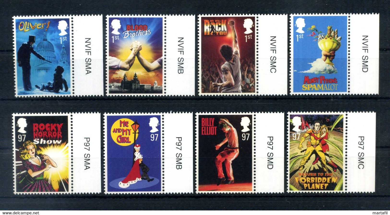 2011 GRAN BRETAGNA 3596/3603 MNH **, Musical Di Successo West End Di Londra, Musicals - Neufs