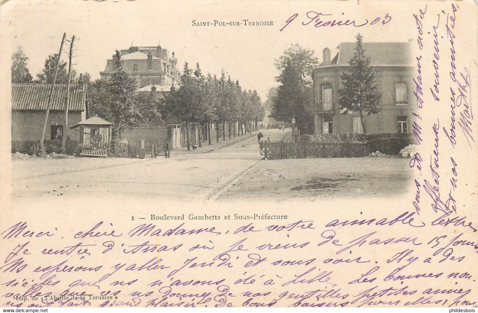 PAS DE CALAIS  SAINT POL SUR TERNOISE  Boulevard Gambetta - Saint Pol Sur Ternoise