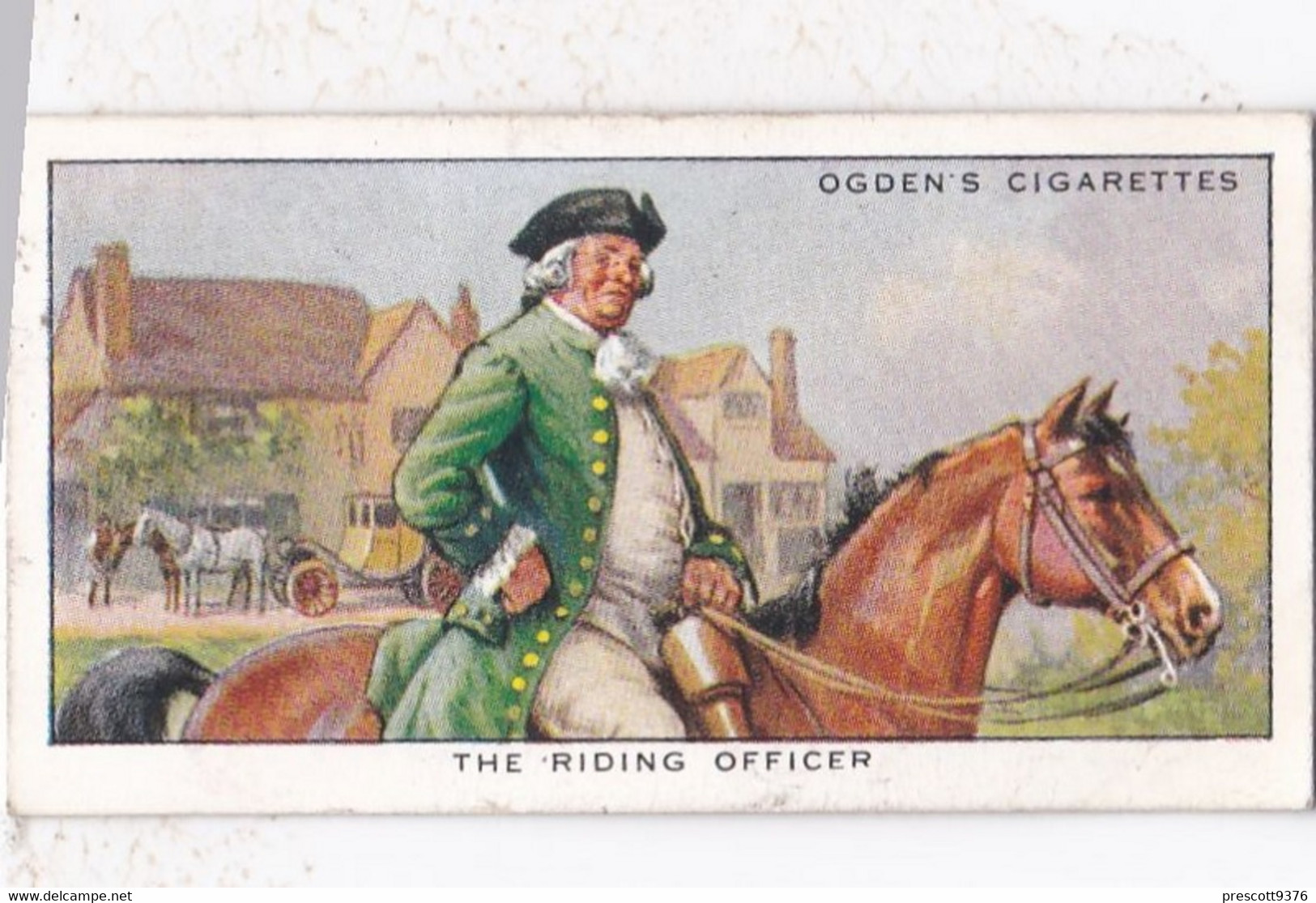 Smugglers & Smuggling 1932  - 10 The Riding Officer -  Ogdens Original Cigarette Card - - Ogden's