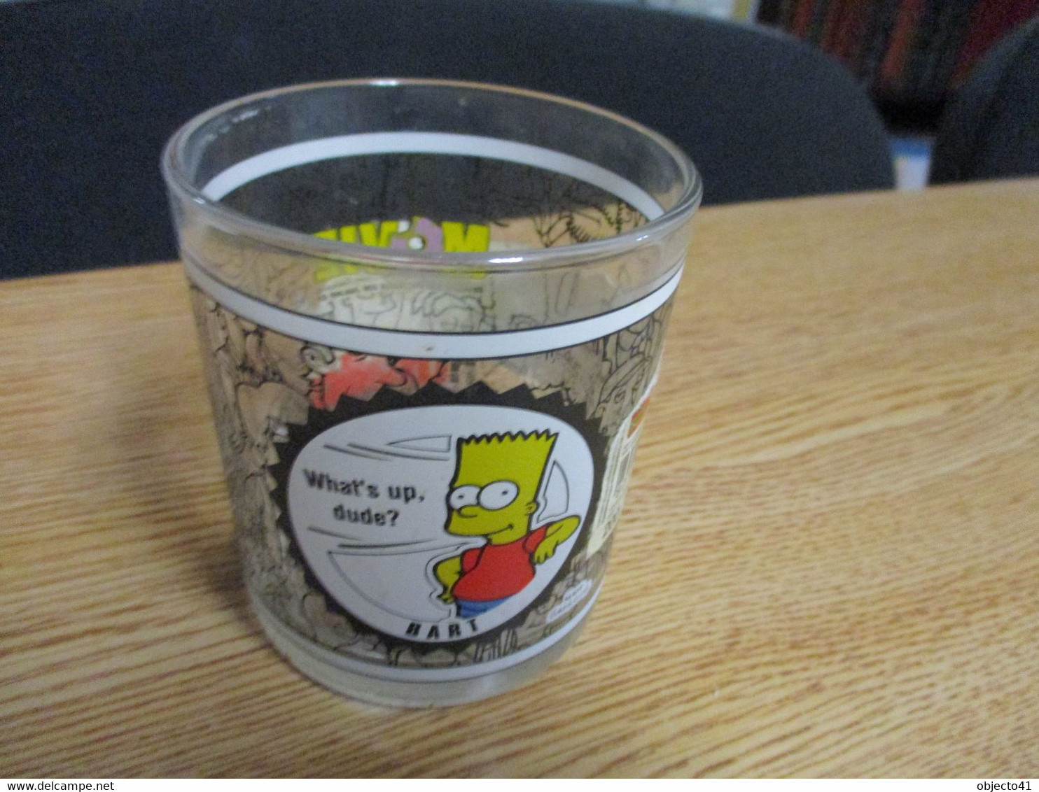 Old Promo Glass Advertising Verre Publicite Nutella Portugal Bart Simpsons - Nutella