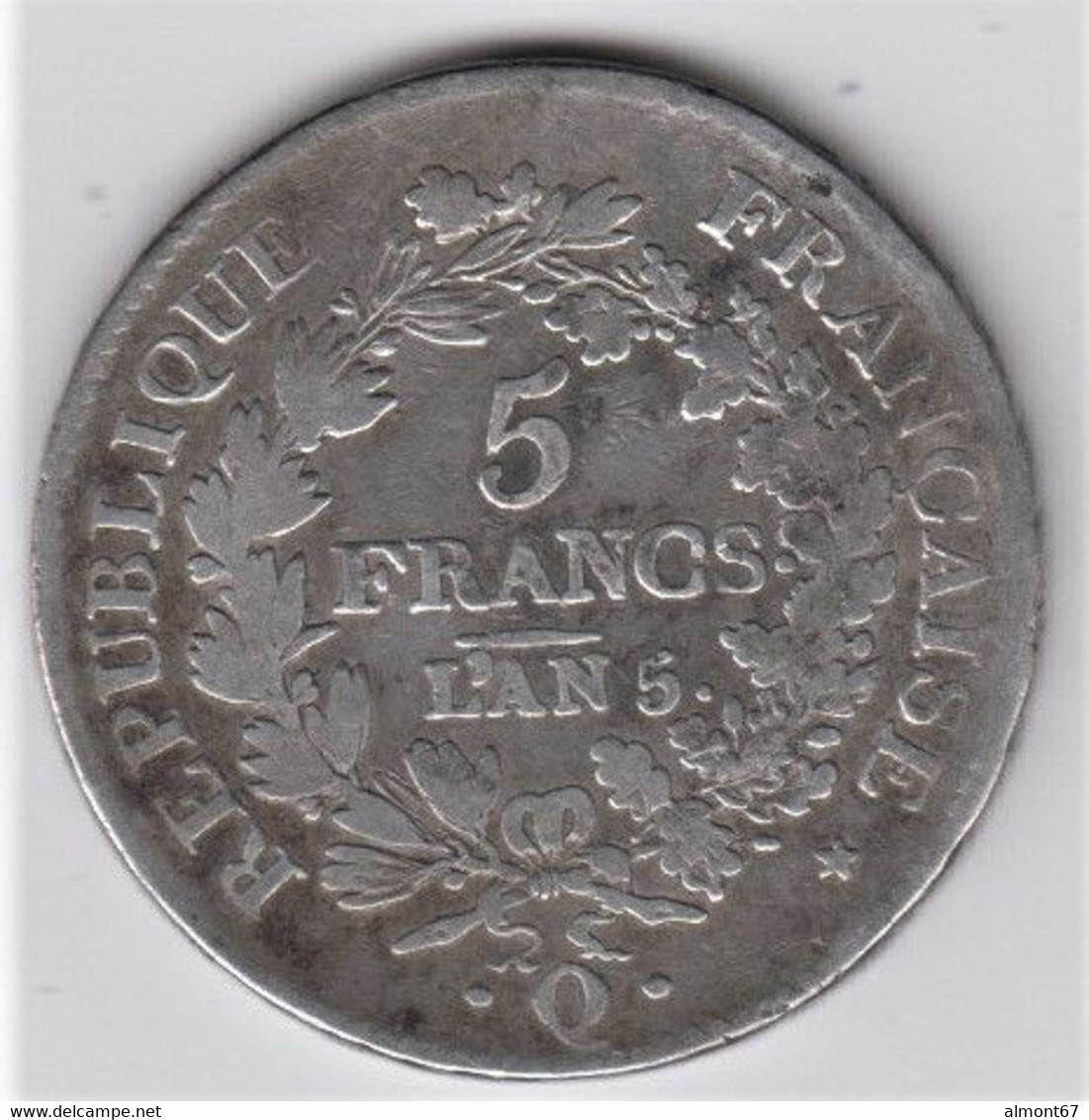 UNION ET FORCE - 5 Francs An 5 Q - 5 Francs