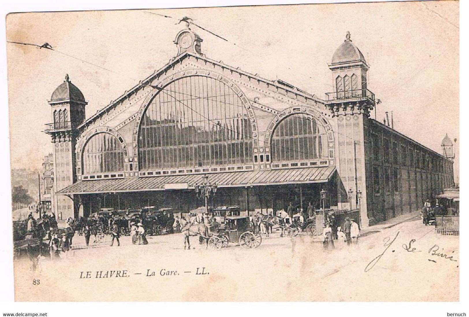 CPA LE HAVRE La Gare En 1900 - Gare