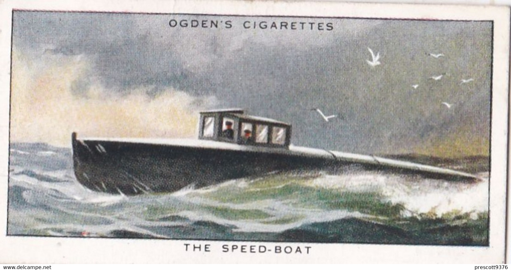 Smugglers & Smuggling 1932  - 44 The Speed Boat -  Ogdens Original Cigarette Card - - Ogden's