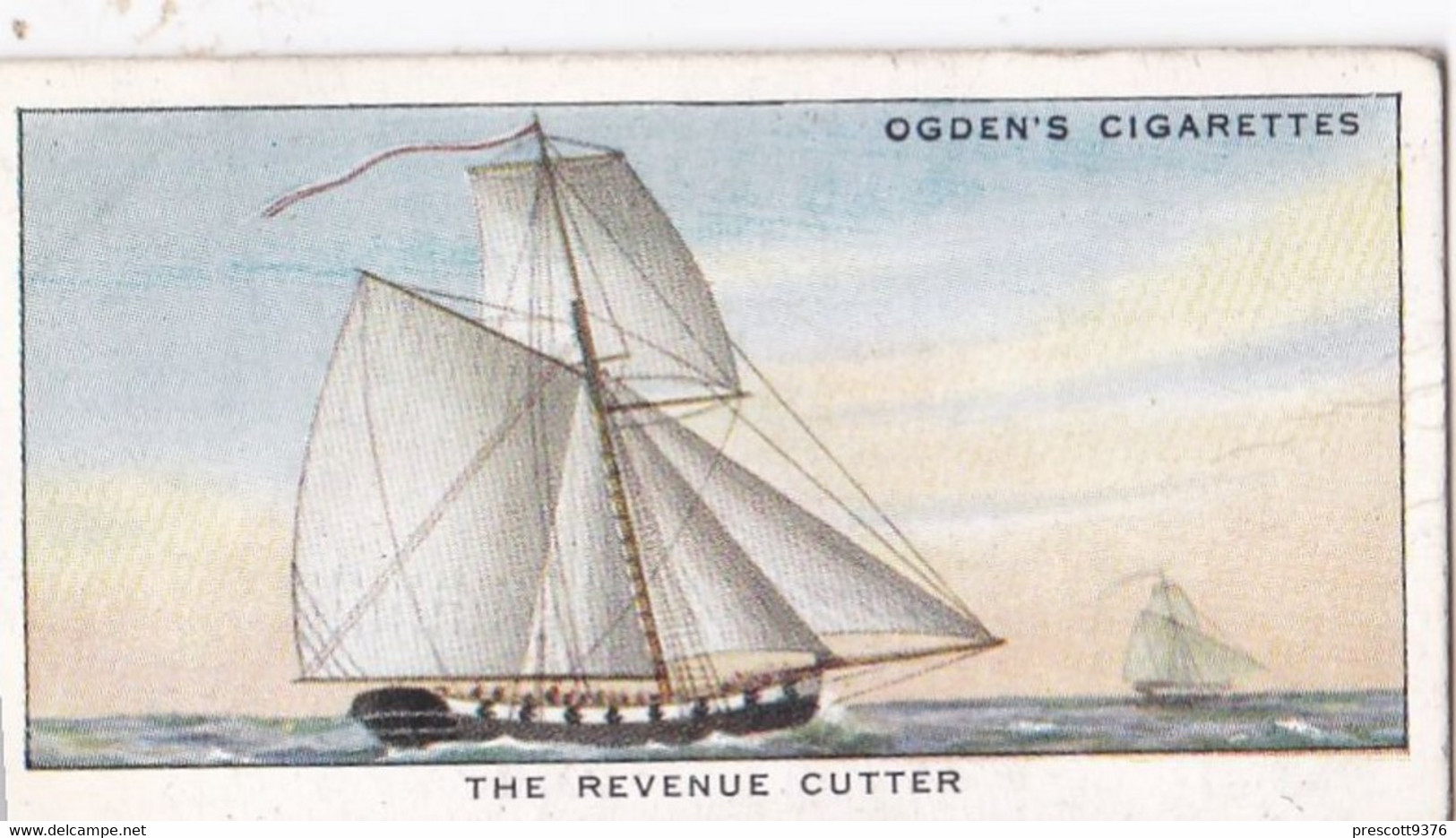 Smugglers & Smuggling 1932  - 26 The Revenue Cutter -  Ogdens Original Cigarette Card - - Ogden's