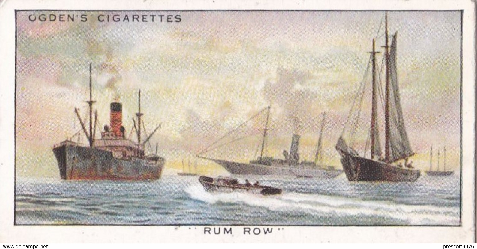 Smugglers & Smuggling 1932  - 40 Rum Row -  Ogdens Original Cigarette Card - - Ogden's