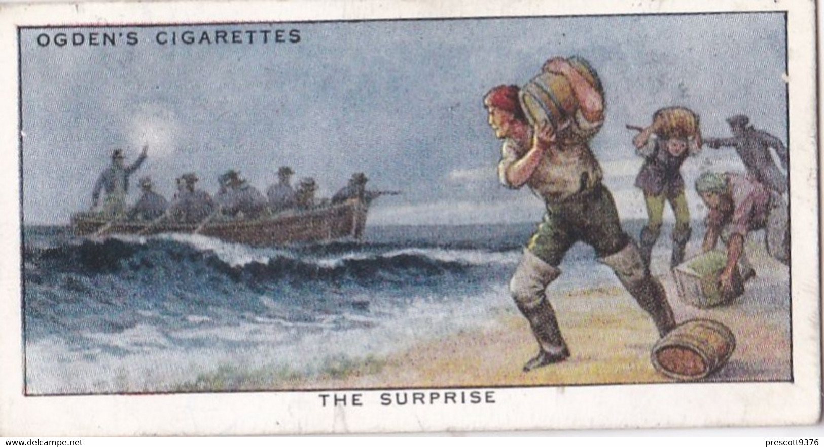 Smugglers & Smuggling 1932  - 24 The Surprise -  Ogdens Original Cigarette Card - - Ogden's