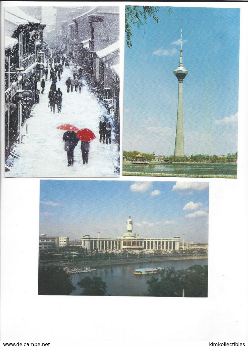 CHINA CHINE - TIANJIN - FOLDER WITH 10 POSTCARDS FULL SET MODERN - China