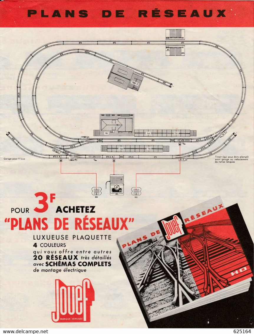 Catalogue Jouef 1962 Brochure Plans De Réseaux Accessoires Trains 1ère Version - Francese