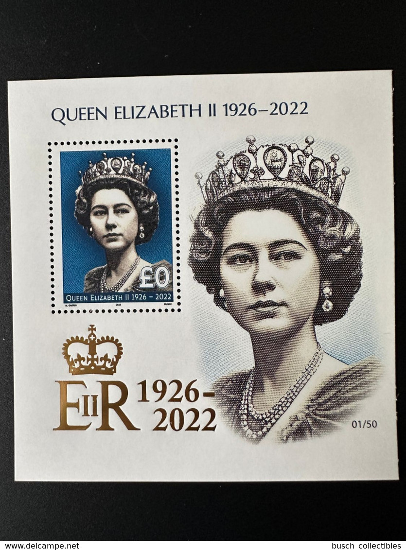 £0 2022 - Souvenir Sheet Gold (1) " Queen Elizabeth II " Matej Gabris - Vignetten (Erinnophilie)