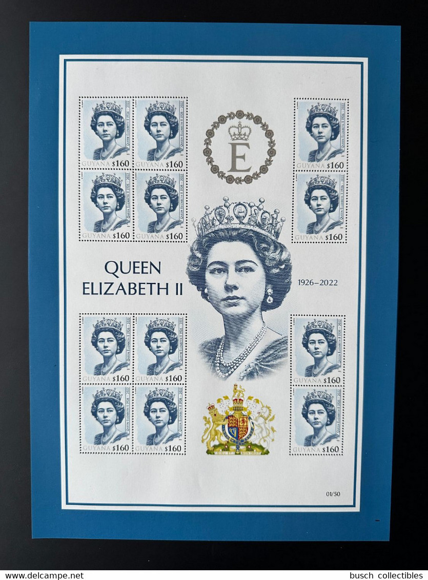 Guyana 2022 Mi. 8064 - Feuillet Kleinbogen " Queen Elizabeth II " Matej Gabris - Guyane (1966-...)