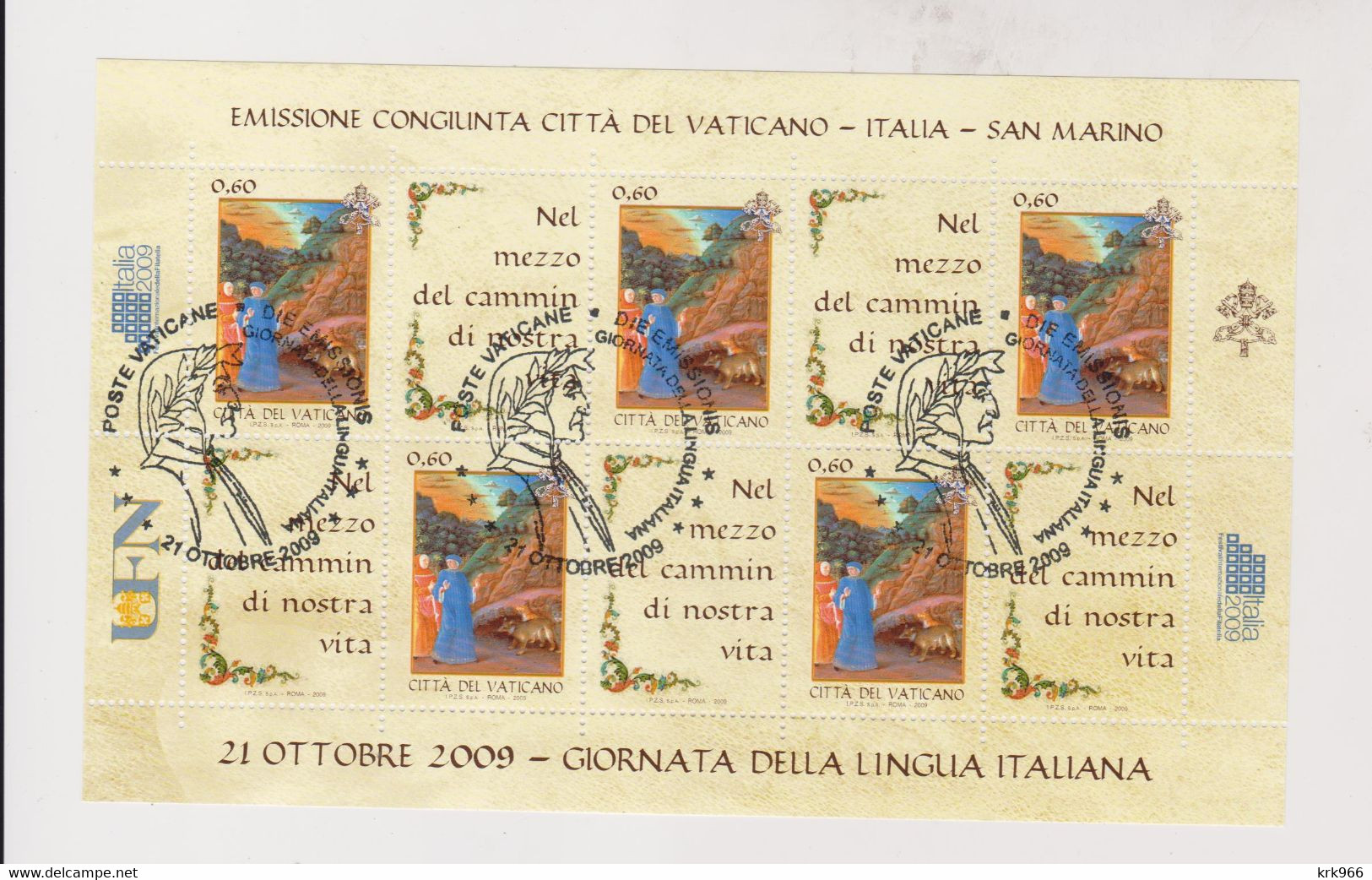 VATICAN 2009  Sheet Used - Usados