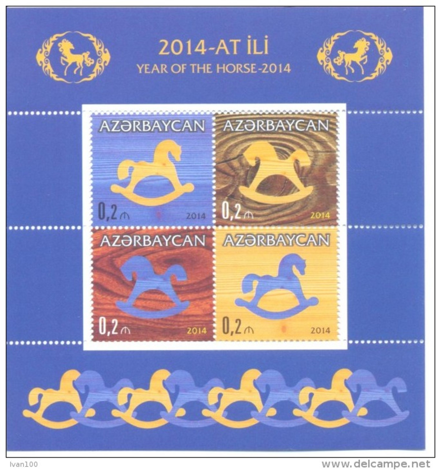 2014. Azerbaijan, Year Of The Horse, S/s, Mint/** - Azerbaijan