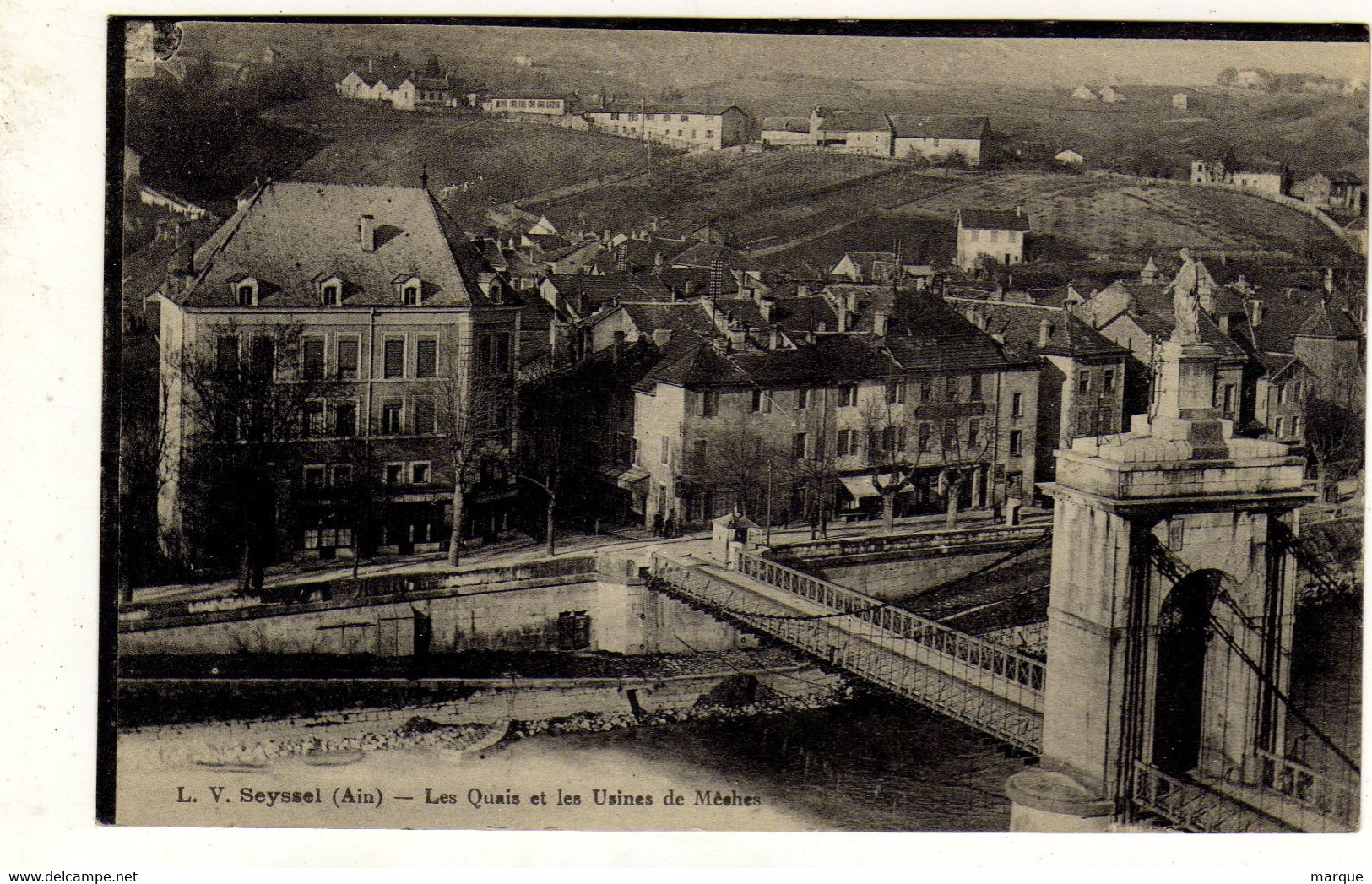 Cpa SEYSSEL Les Quais Et Les Usines De Mèches - Seyssel