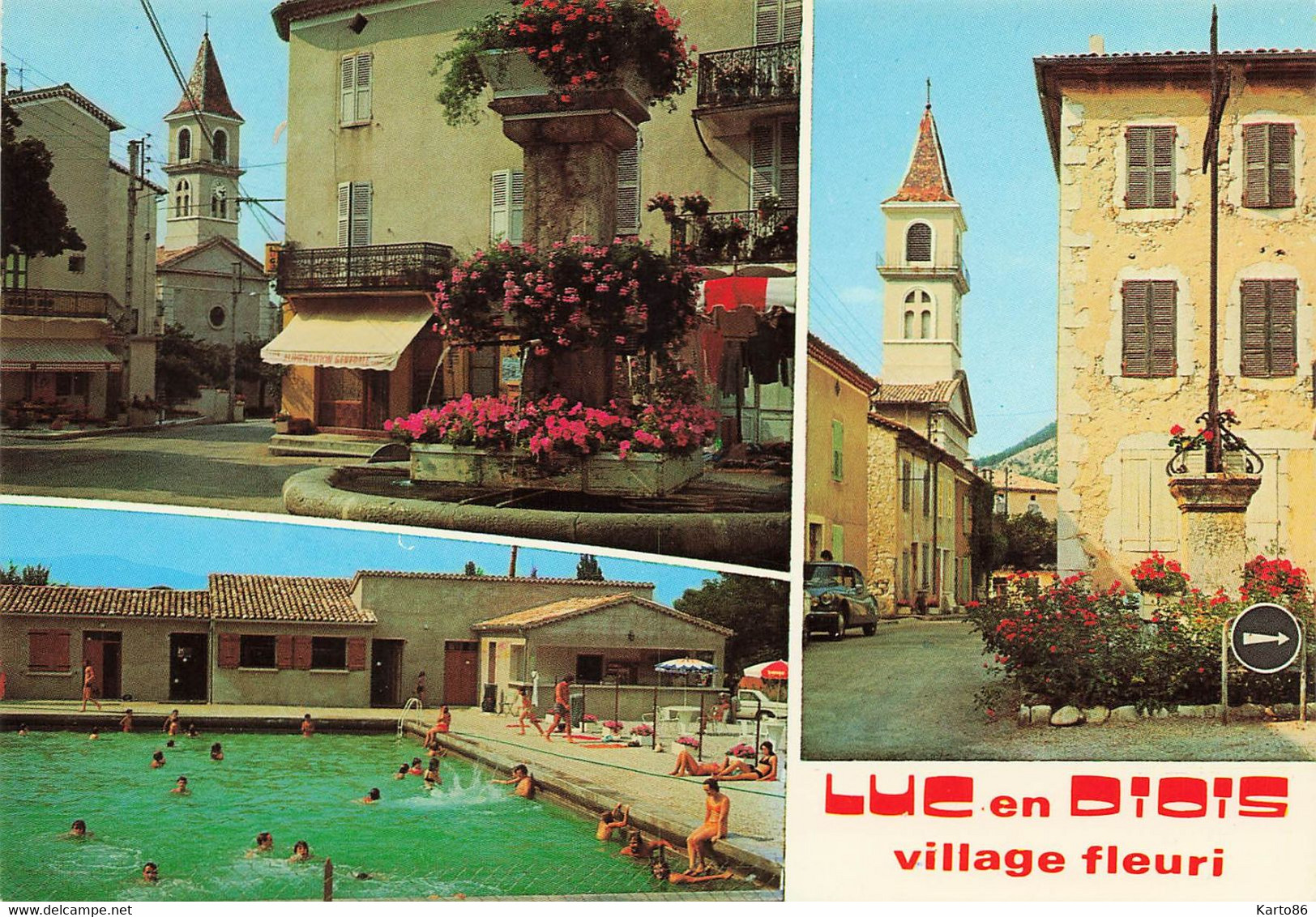 Luc En Diois * Souvenir Du Village * Cp 3 Vues * Piscine Baigneurs - Luc-en-Diois