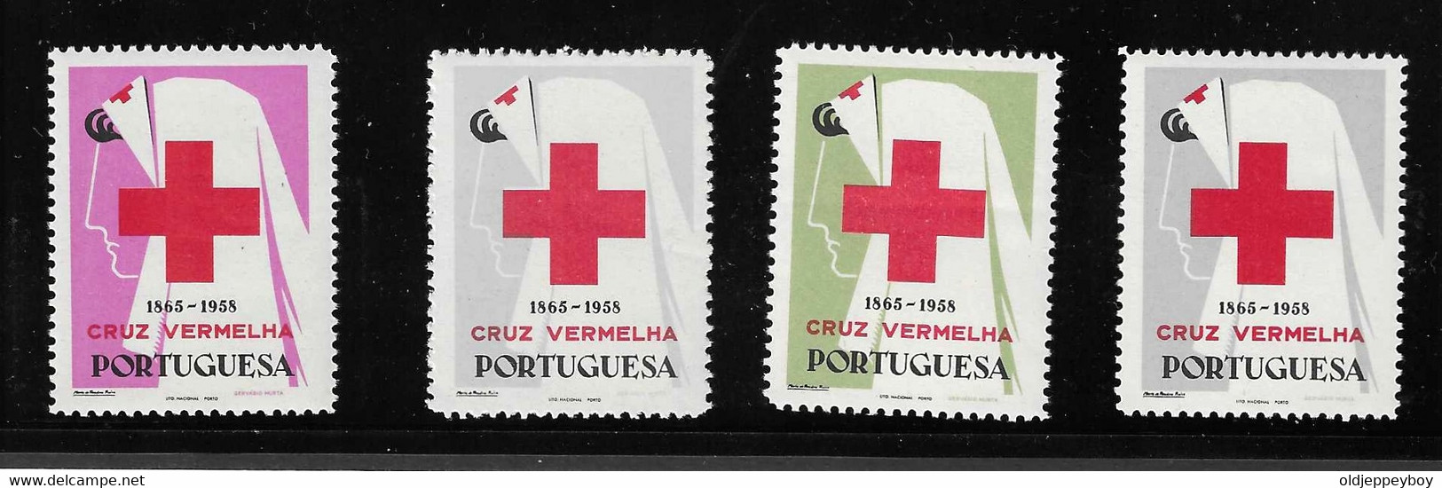1958 PORTUGAL VIGNETTE RED CROSS CROIX ROUGE TIPO "PERFIL DE ENFERMEIRA" CRUZ VERMELHA PORTUGUESA MINT - Red Cross