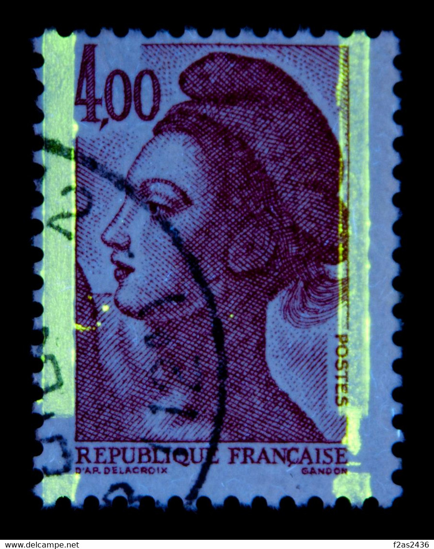 1982 Liberté De Gandon 4f.carmin-rouge YT 2244 - Variété Phosphore - Usati