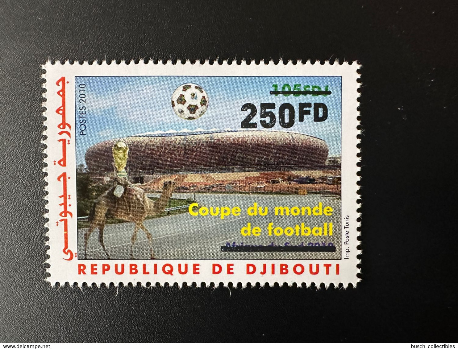 Djibouti Dschibuti 2022 Overprint Surchargé Mi. 814 FIFA World Cup Qatar Coupe Du Monde WM Football - 2022 – Qatar