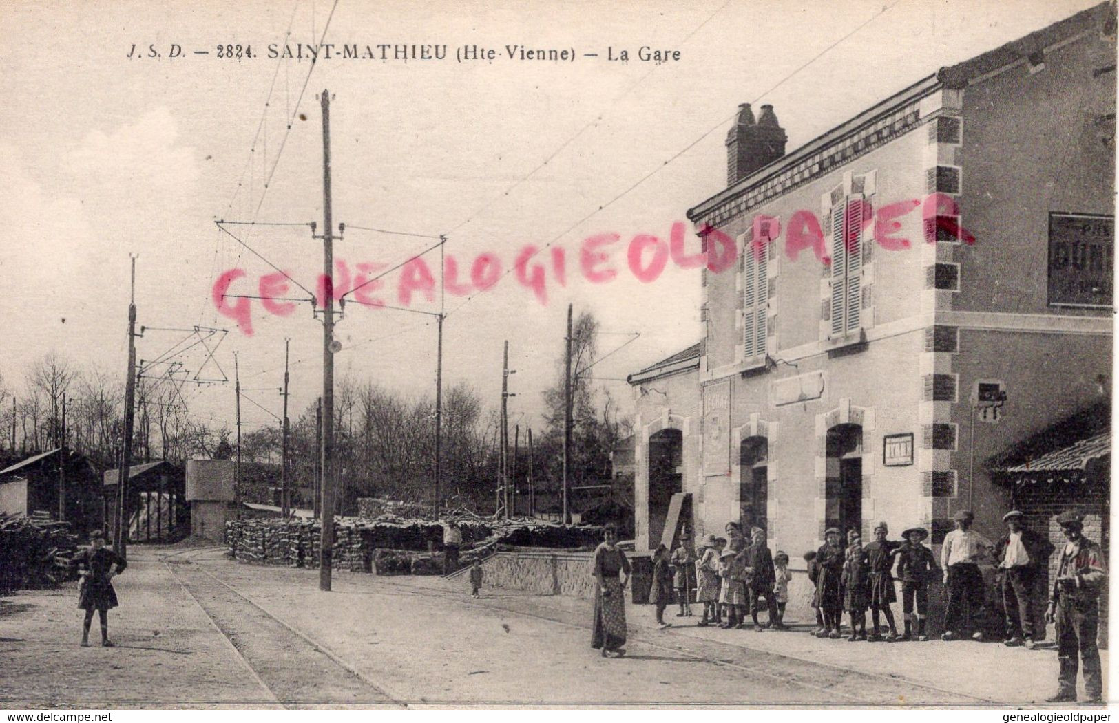 87- ST SAINT MATHIEU - LA GARE TRAMWAY ELECTRIQUE HAUTE VIENNE - EDITEUR JSD - Saint Mathieu