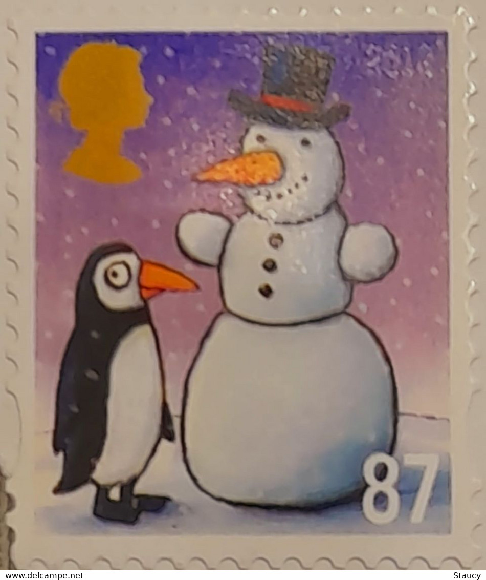 UK GB Great Britain QEII 2012 CHRISTMAS: PENGUIN AND SNOWMAN £0.87 / 87p (SG 3419), As Per Scan - Unclassified