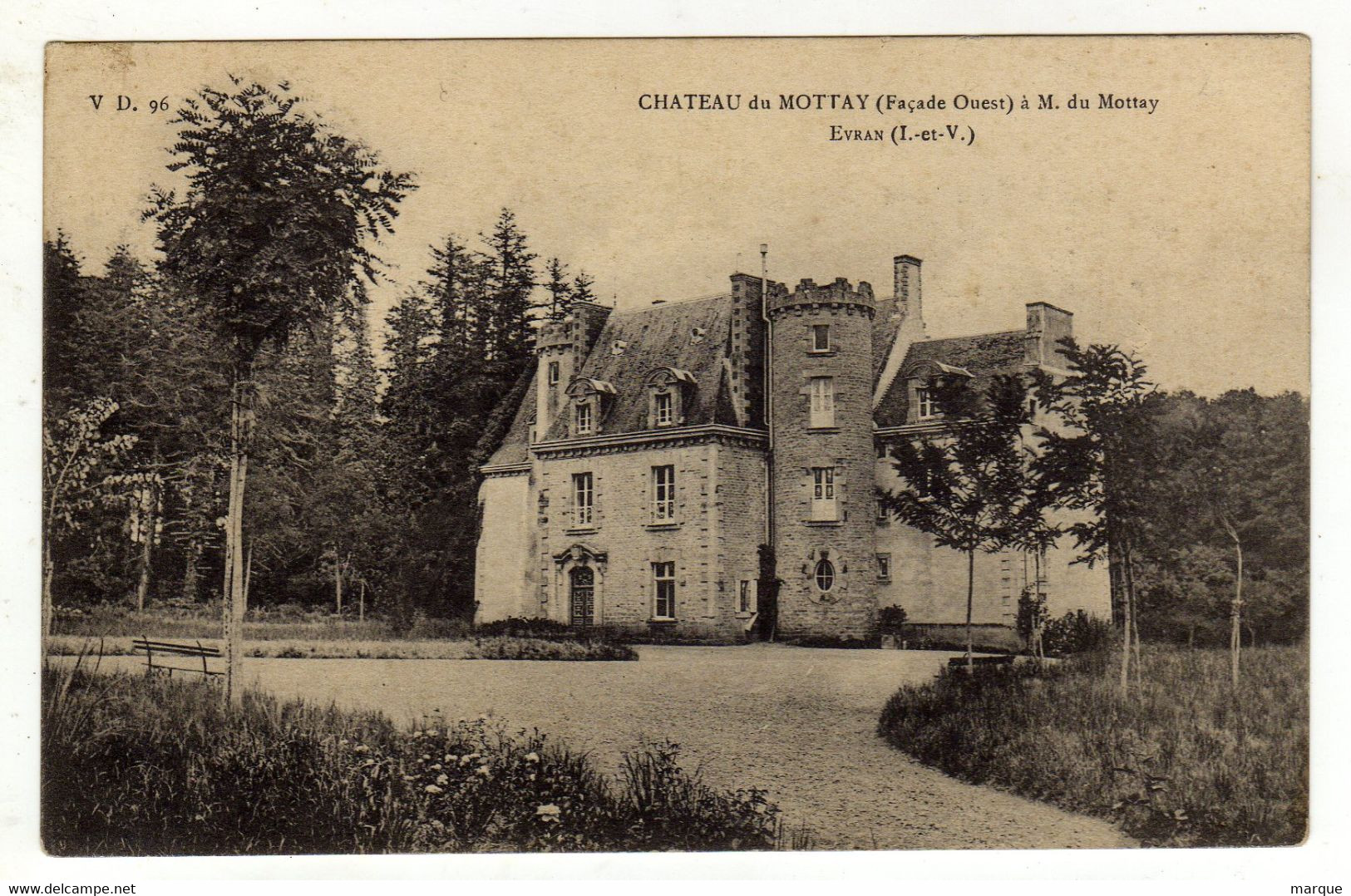 Cpa N° 96 EVRAN Château Du Mottay à M. Du Mottay - Evran