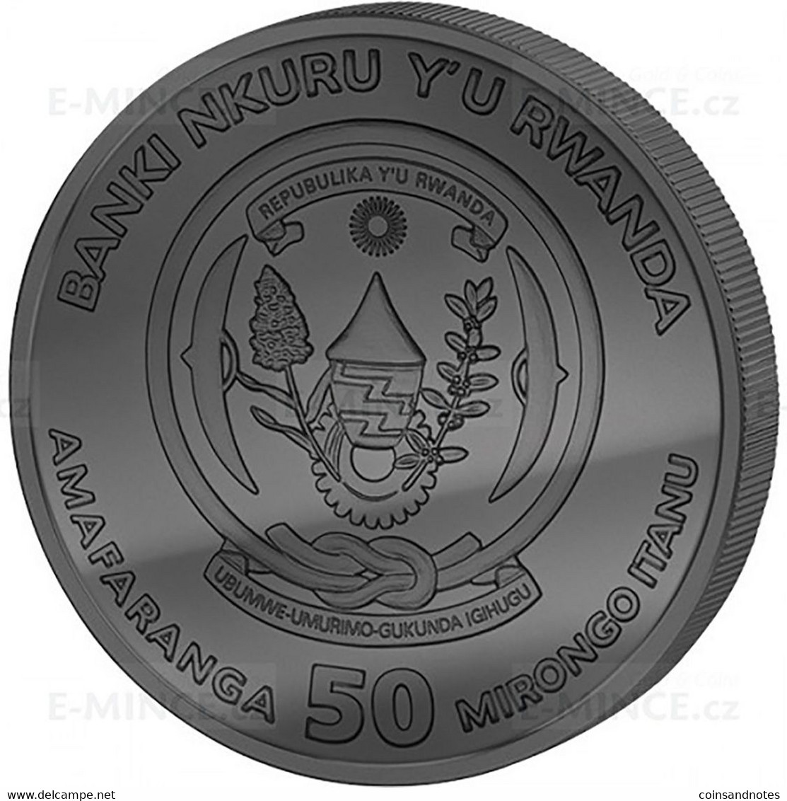Rwanda 2016 - 1 Tr.Oz Silver “Meerkat” - Black Ruthenium & 24 CT Gold Plated - COA - Rwanda