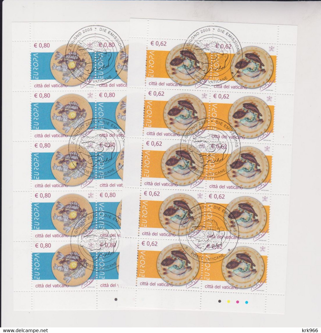 VATICAN 2005  Sheet Set Used - Oblitérés