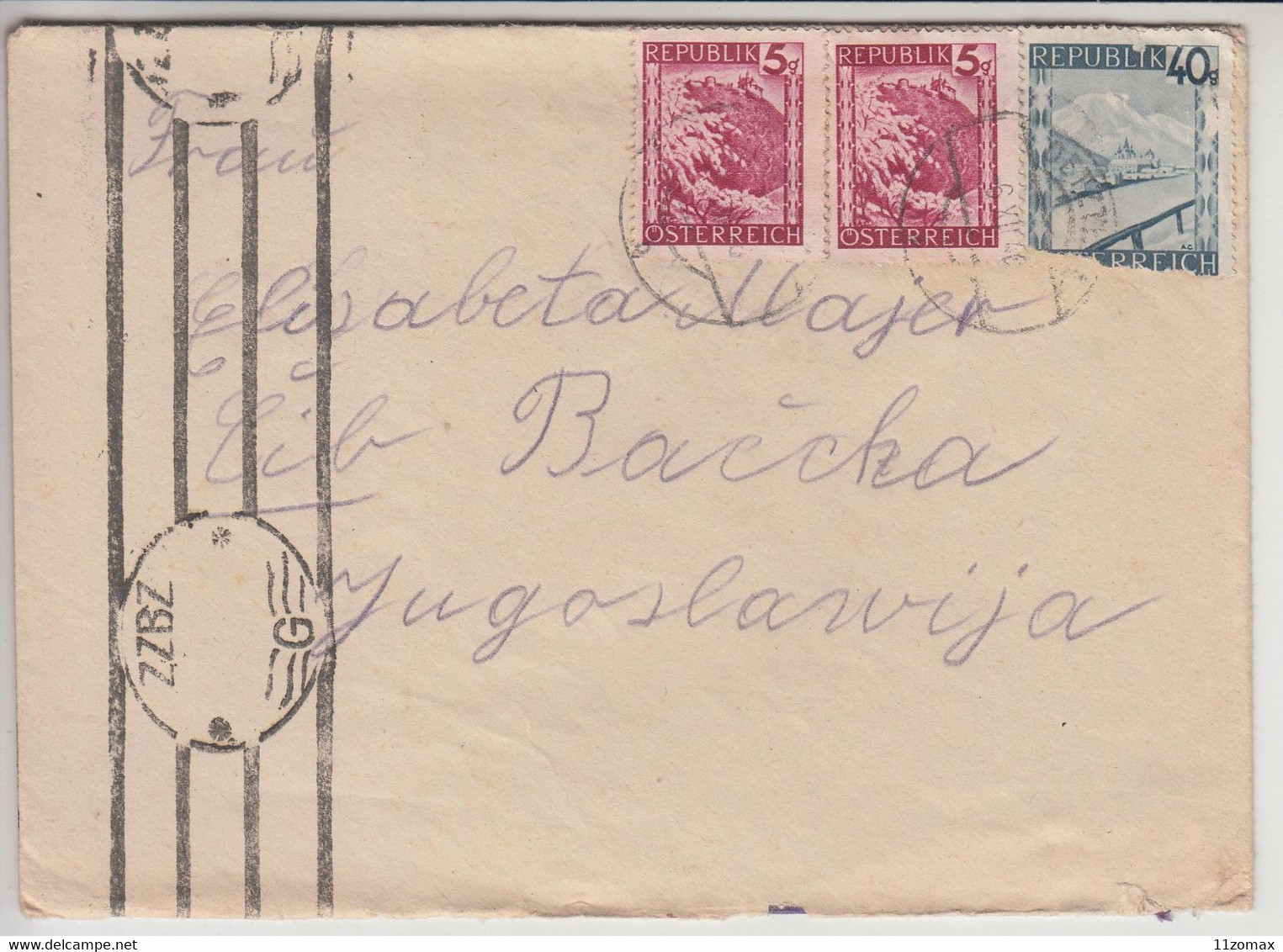 POW 1946, Haiming Otztal Tirol - Kriegsgefangenen Lager - Britain ? Zone To Yugoslavia Čib - Čelarevo - Lettres & Documents