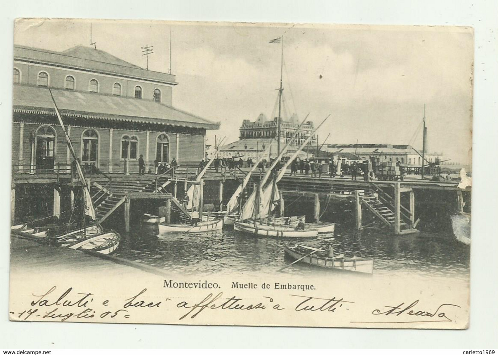 MONTEVIDEO - MUELLE DE EMBARQUE   - VIAGGIATA  FP - Uruguay