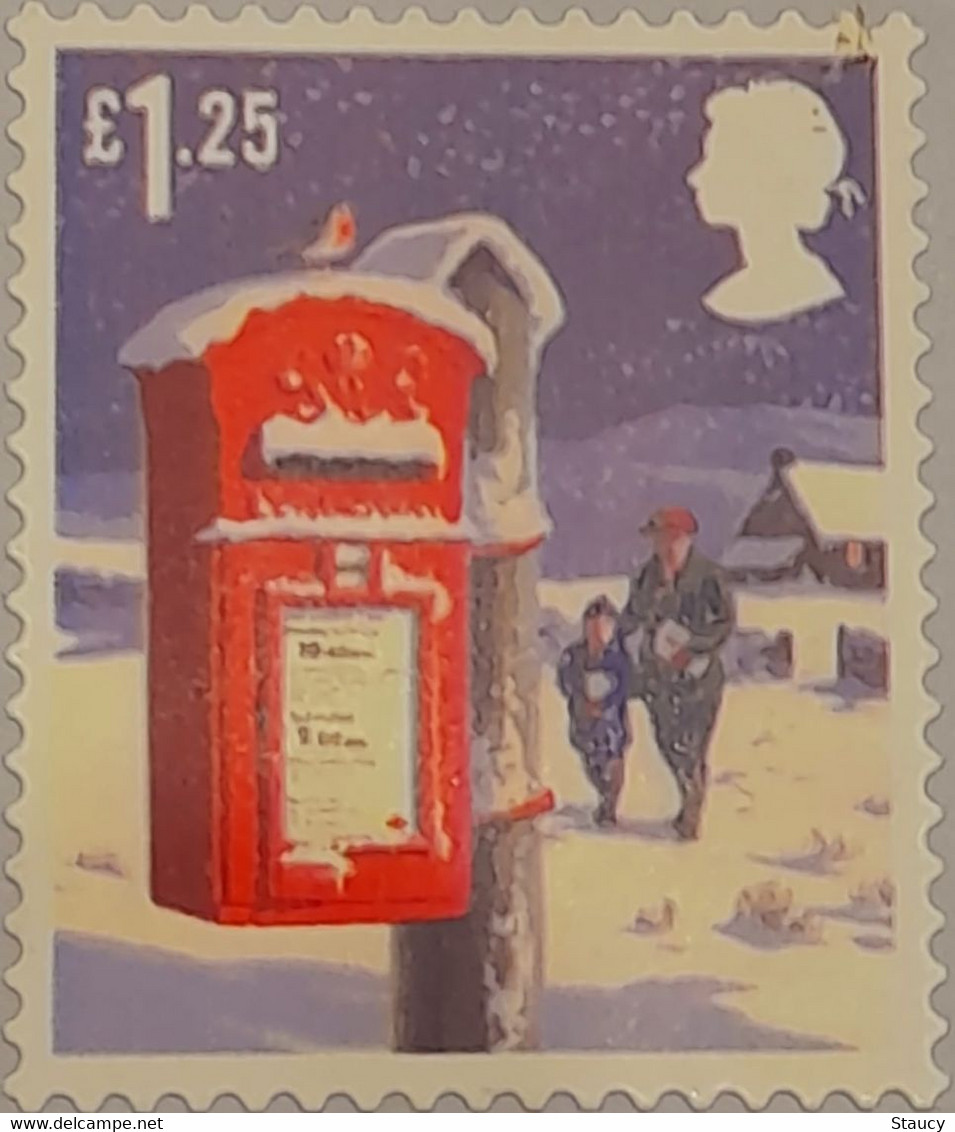 UK GB Great Britain QEII 2018 CHRISTMAS: Snow Post Box £1.25 (SG 4158), As Per Scan - Unclassified