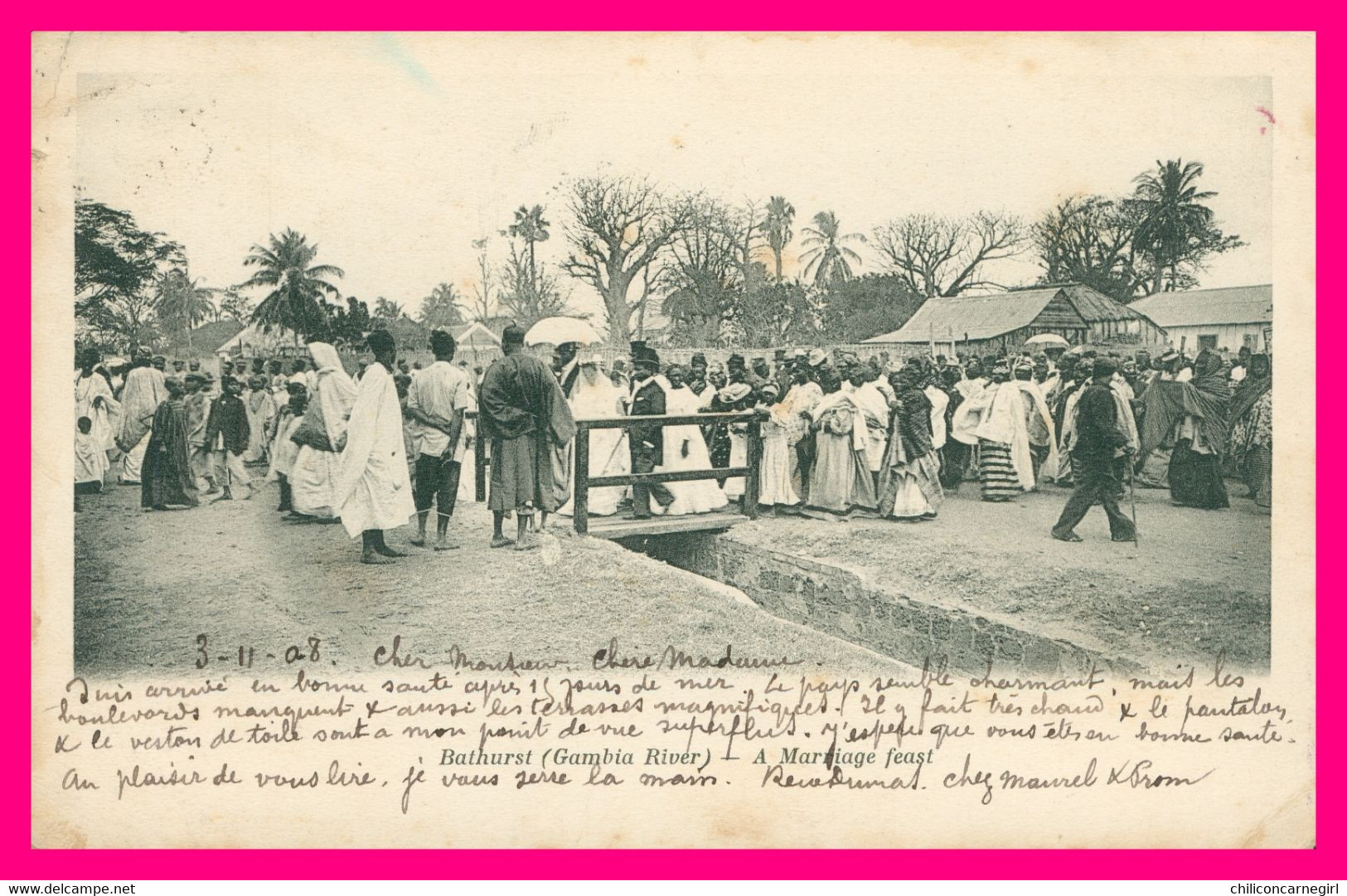 * GAMBIE - BATHURST - A Marriage Feast - Gambia River - Très Animée - 1908 - Gambie