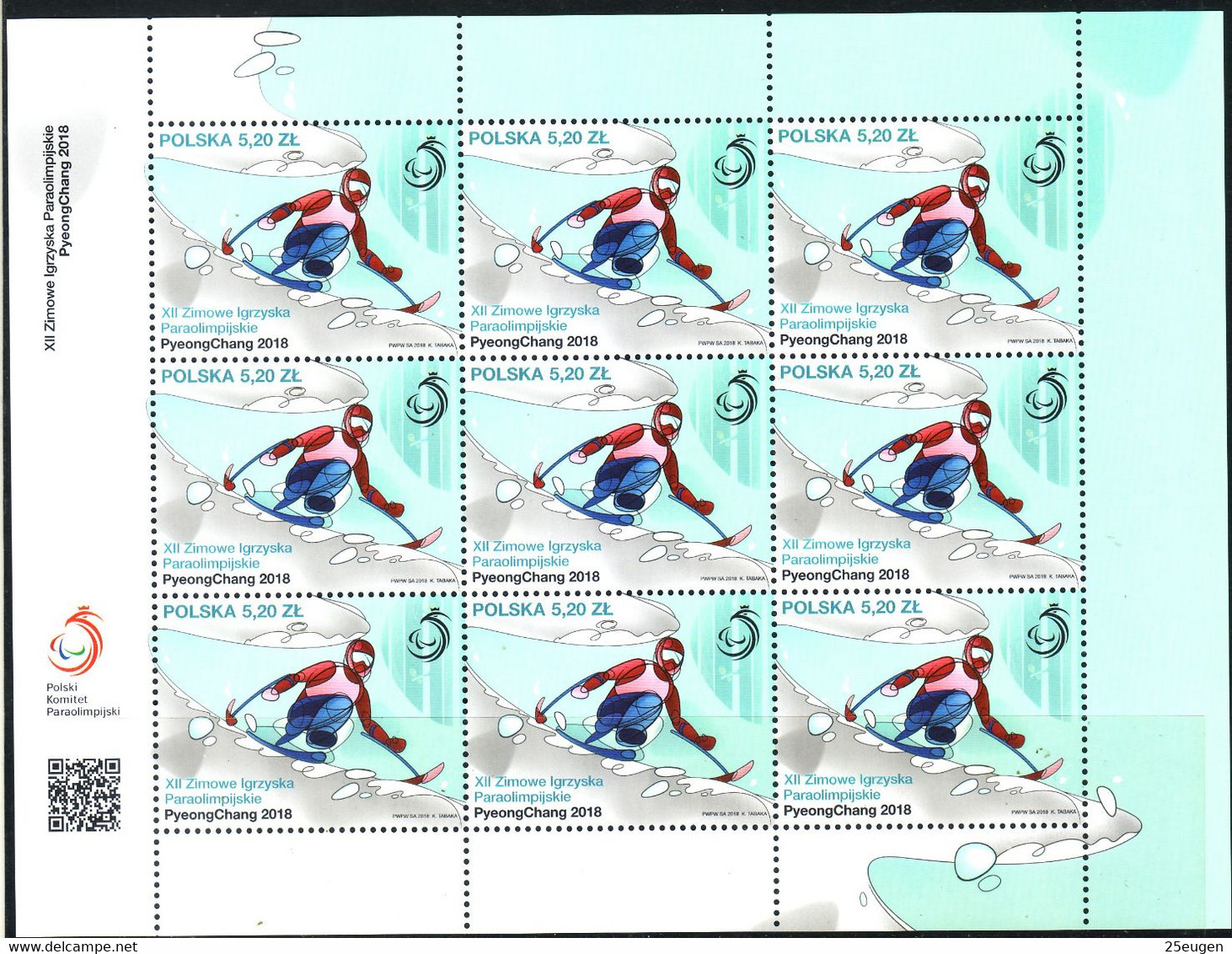 POLAND 2018 Michel No 4975 Klbg MNH - Winter 2018: Pyeongchang