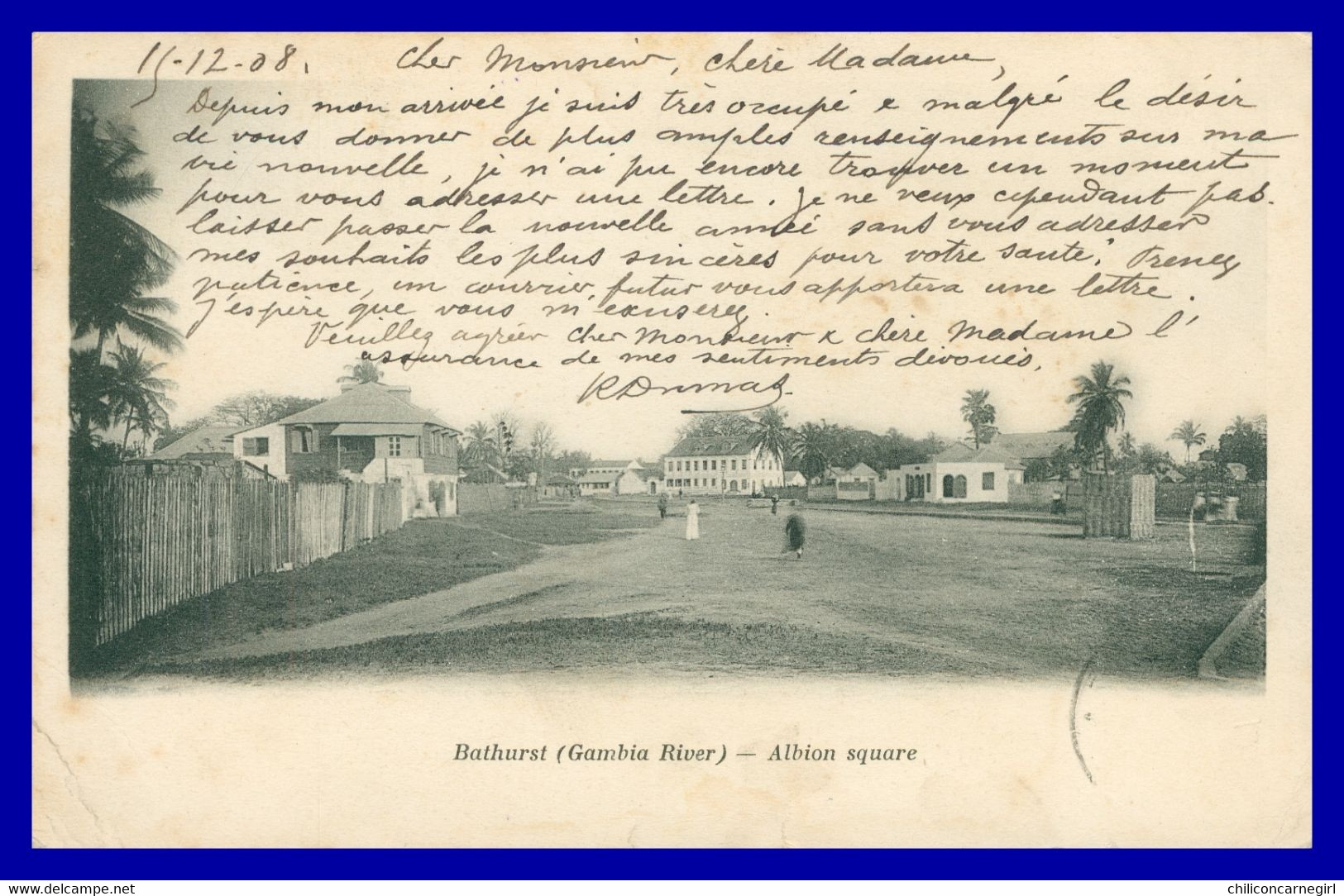 * GAMBIE - BATHURST - Gambia River - Albion Square - Animée - 1908 - Gambie