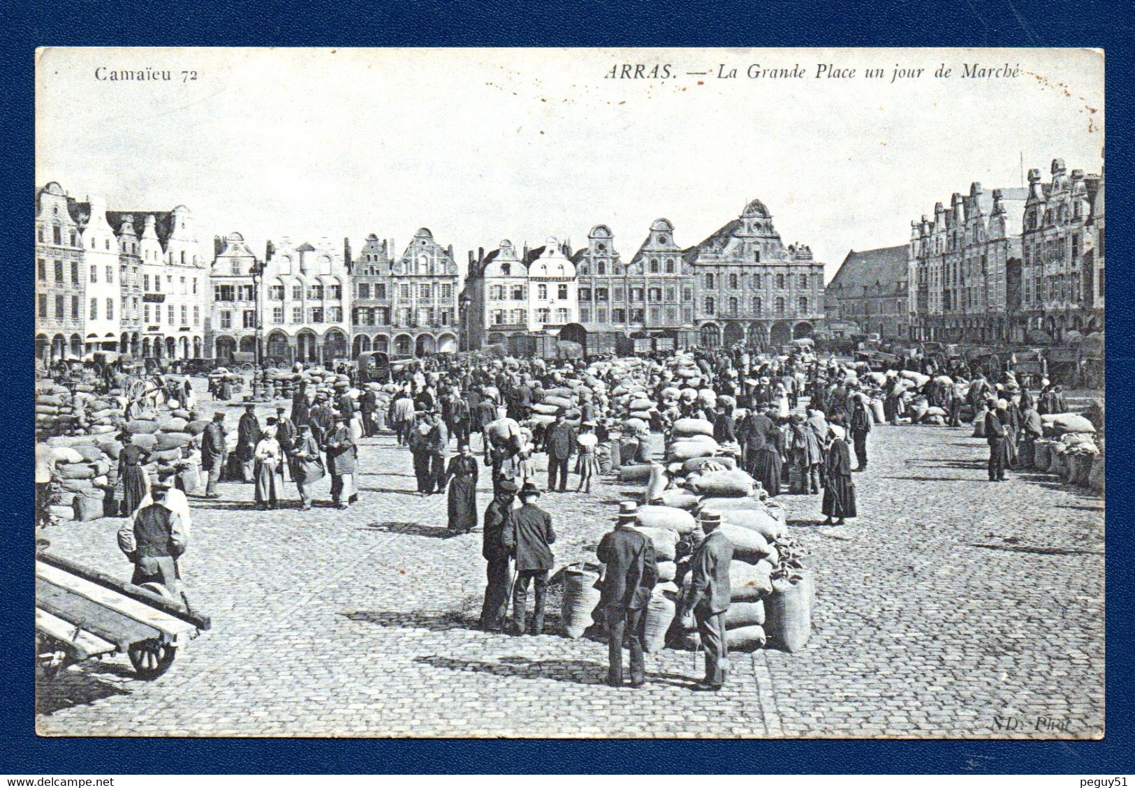 62. Arras. La Grande Place, Un Jour De Marché. Maréchalerie. - Arras