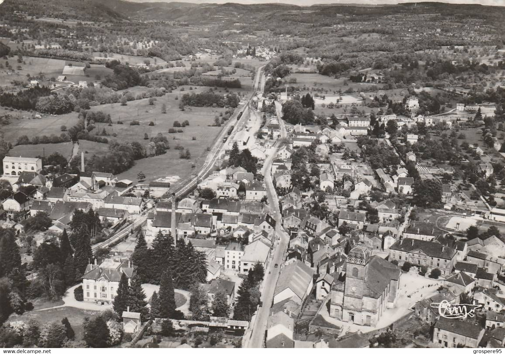 FOUGEROLLES VUE AERIENNE SUR LE CENTRE VILLE - Otros & Sin Clasificación