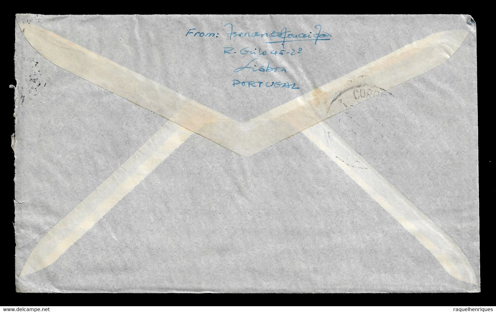PORTUGAL AIRMAL COVER - 1949 FROM PORTUGAL TO UNITED STATES - CARIMBO LISBOA (PLB#03-05) - Brieven En Documenten