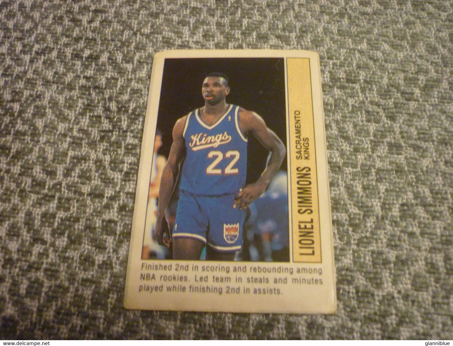 Lionel Simmons Sacramento Kings 1991-92 NBA Rare Greek Edition Panini Basketball Basket Unstuck Sticker #181 - 1990-1999
