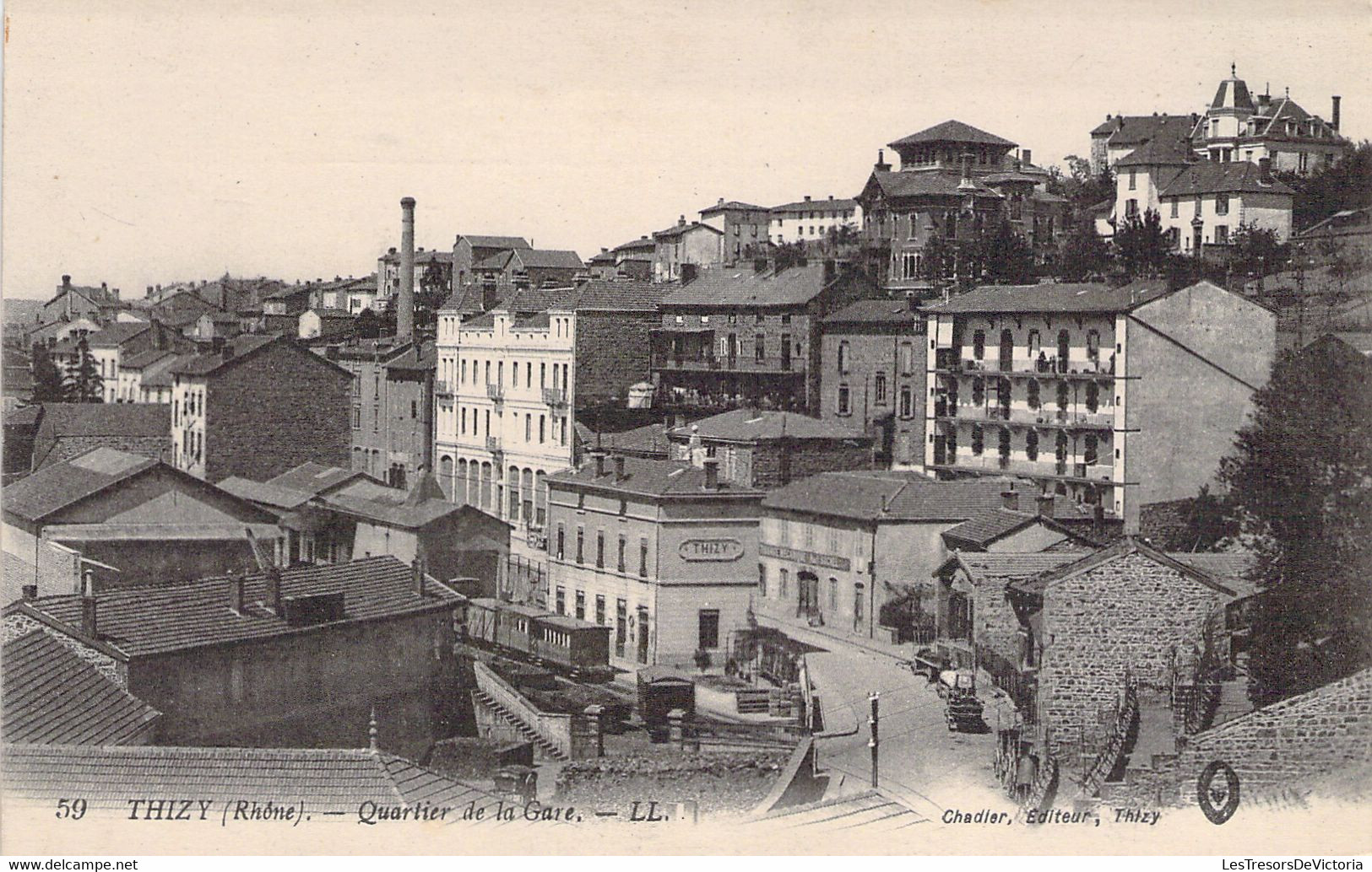 FRANCE - 69 - THIZY - Quartier De La Gare - LL - Carte Postale Ancienne - Thizy