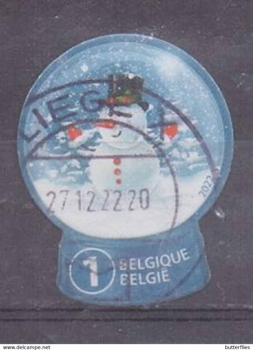 België - 2022 - Kerstzegel - Stempel Liege - Zonder Papierresten - Oblitérés