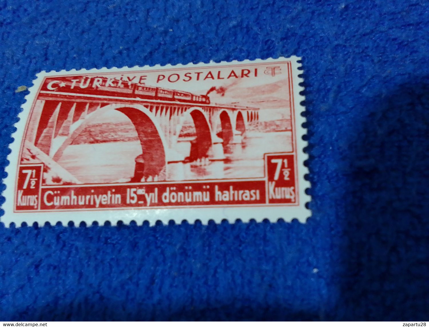 TÜRKİYE--1938 -- 7.50K   CUMHURİYETİN 15. YILI.  DAMGASIZ - Unused Stamps