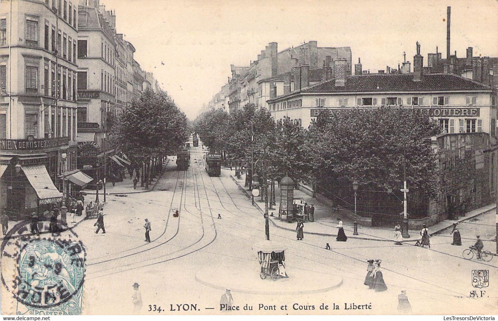 FRANCE - 69 - LYON MINIMES - Place Du Pont Et Cours De La Liberté - Carte Postale Ancienne - Andere & Zonder Classificatie