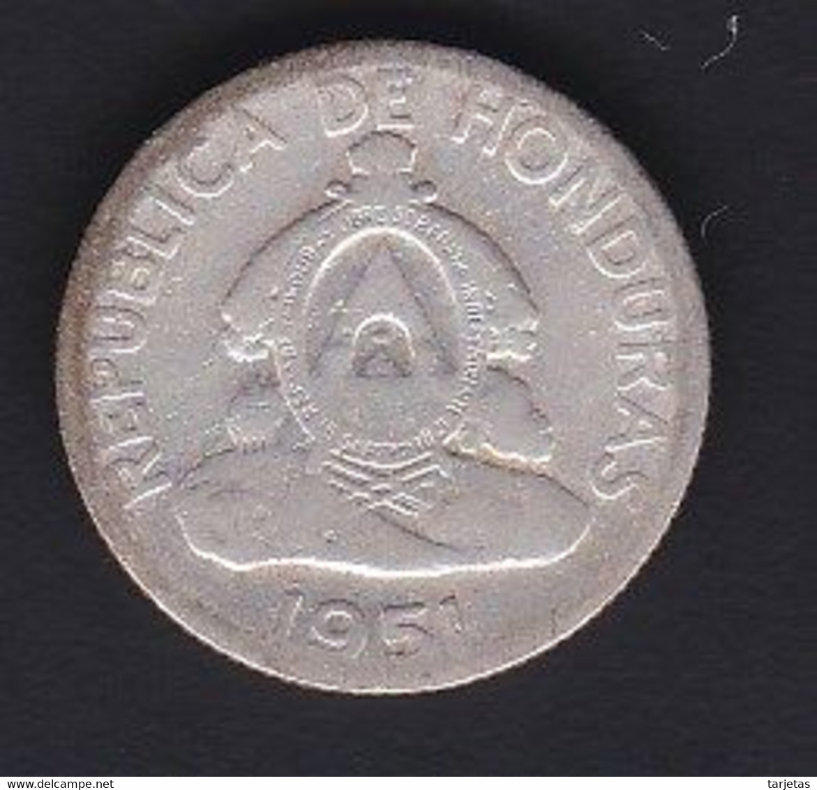 MONEDA DE PLATA DE HONDURAS DE 20 CENTAVOS DEL AÑO 1951 (COIN) - Honduras