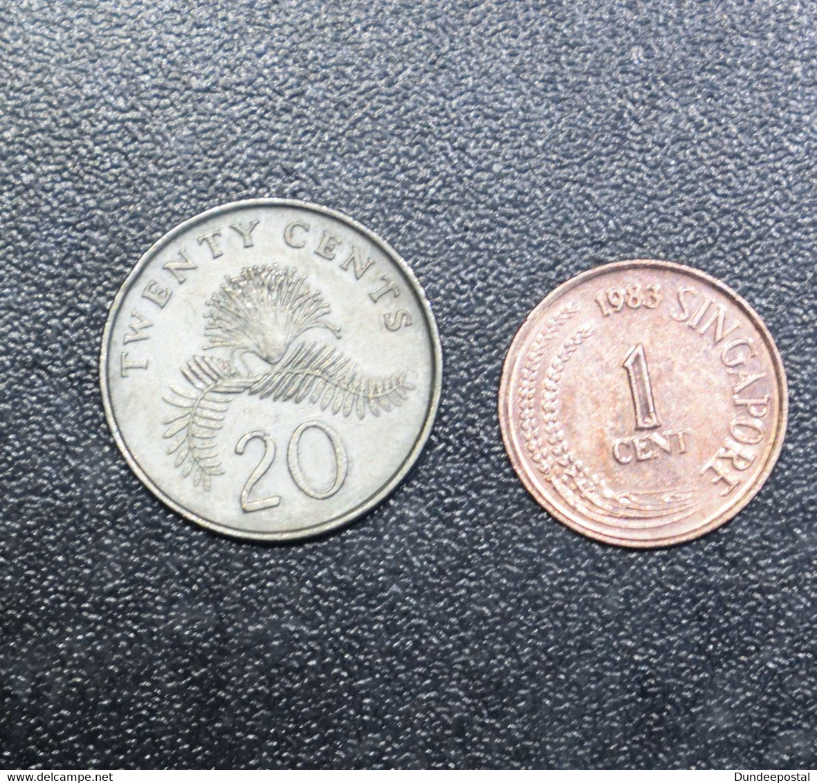 Singapore Coins  20c And 1c   1996 And 1983  Clean   (mhl)   ~~L@@K~~ - Singapour