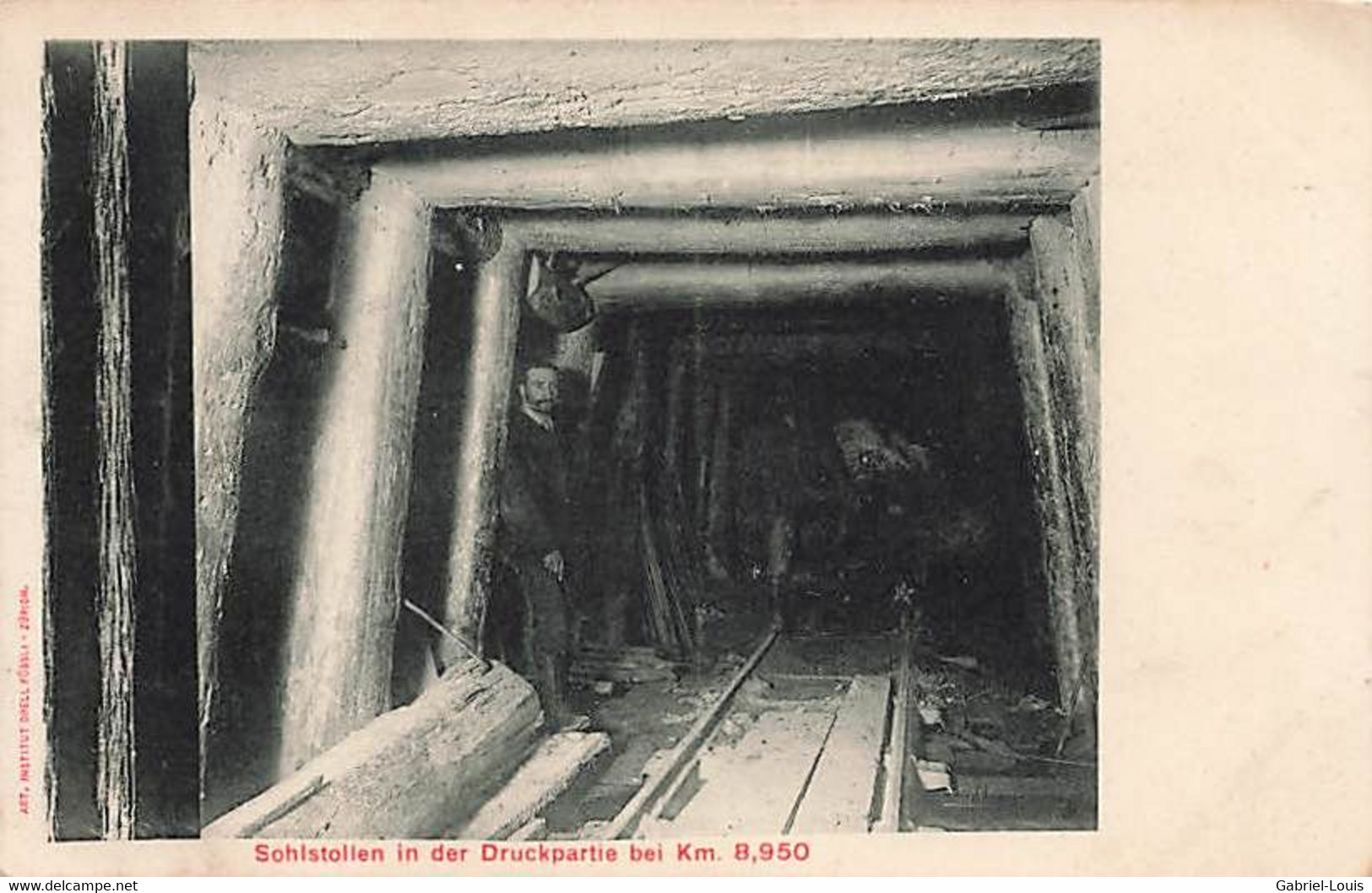 Sohistollen In Der Druckpartie Bei Km 8950 Tunnel Du Simplon Le Percement Du Tunnel Au Km 8950 Brig - Simplon