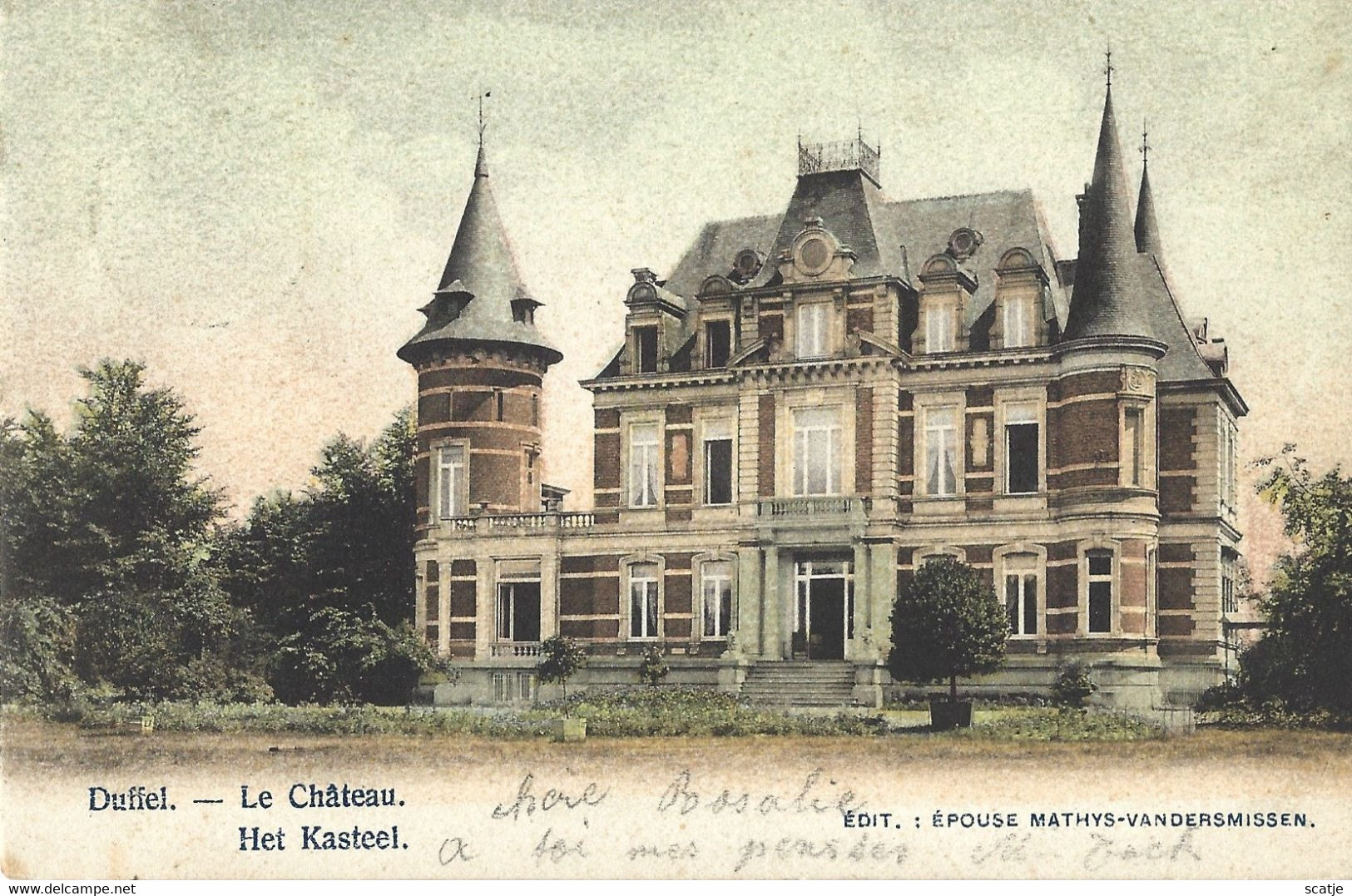 Duffel.   -   Le Château.   -   1903   Naar   Antwerpen - Duffel