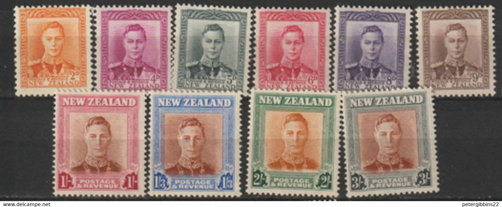 New Zealand   1938  Various Values  Lightly  Moumted Mimt - Neufs