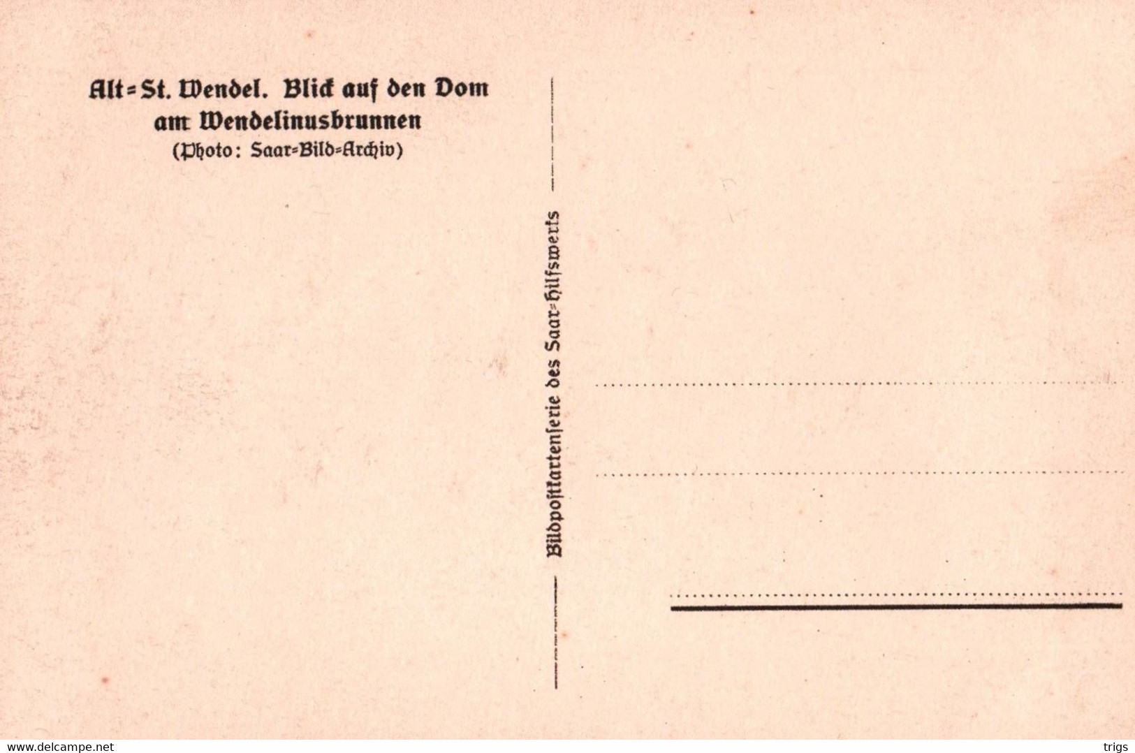 Alt St. Wendel - Blick Auf Den Dom Am Wendelinusbrunnen - Kreis Sankt Wendel