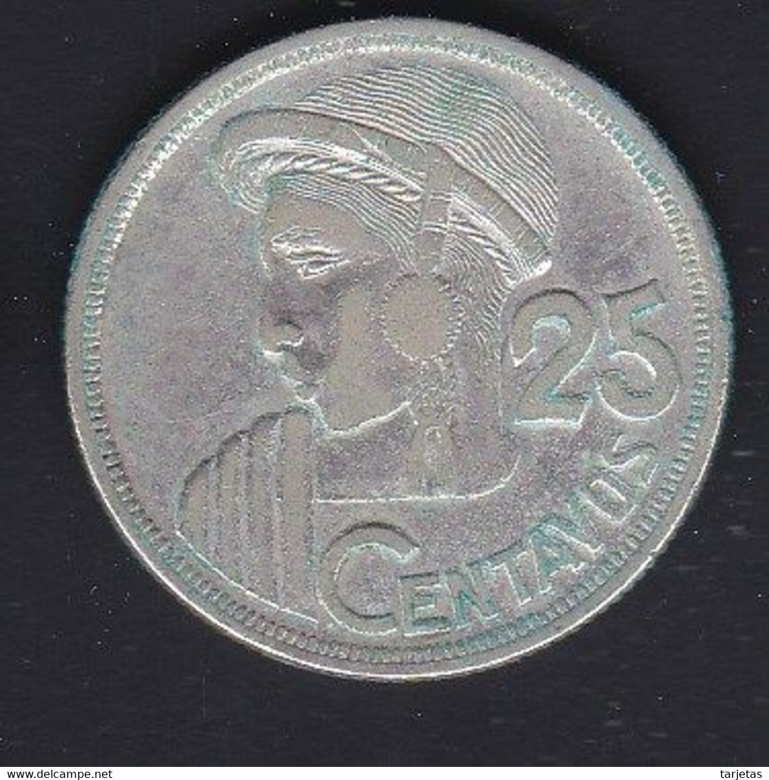 MONEDA DE PLATA DE GUATEMALA DE 25 CENTAVOS DEL AÑO 1957  (COIN) SILVER,ARGENT. - Guatemala