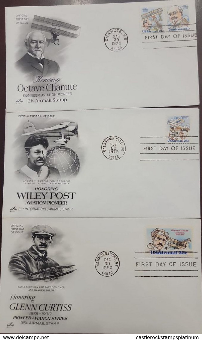 SB) 1979 UNITED STATES,  1st MAN TO FLY AROUND THE WORLD ALONE AND HIGH ALTITUDE FLYING PIONEER, WILEY POST ISSUE, WINNI - 1971-1980